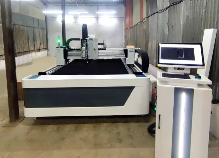 Fibre laser cutting machine at the PLCS workshop