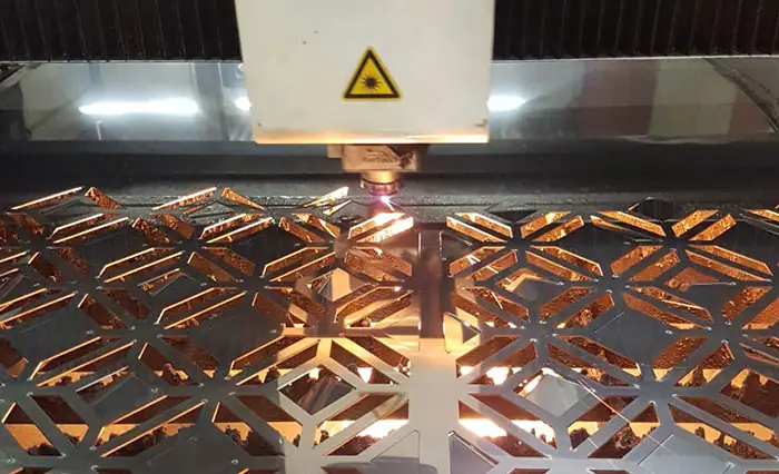 Sheet metal fabrication with laser cutting